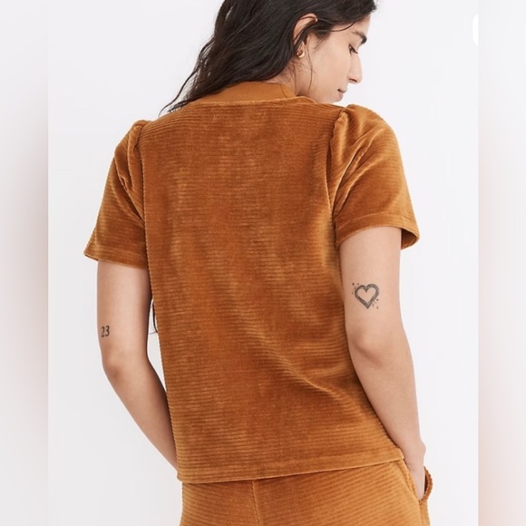 Madewell Women’s Velour Corduroy Mockneck Top Size Large - Picture 4 of 4